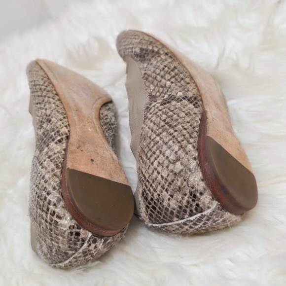 Tory Burch Caroline Skin Print Ballet Flats Size 8M🌴 - Picture 8 of 8